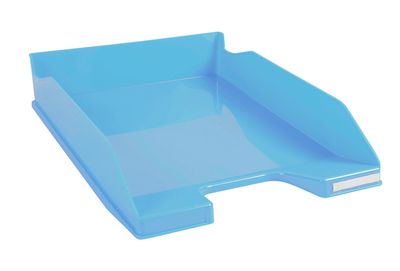 Briefablage Exacompta BEE BLUE Combo-Midi, für Dokumente im Format A4+, stapelbar, Etikettenhalter, Kunststoff, pastellblau, 6 Stück