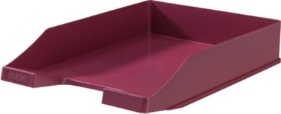 Briefablage KARMA, DIN A4/C4, Kunststoff, stapelbar, stabil, B 255 x T 348 x H 65 mm, öko-rot