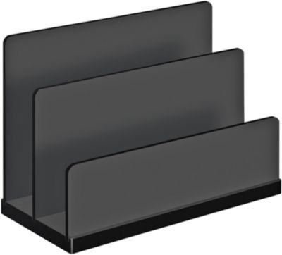 Briefständer WEDO Black Office, schwarz mattiert/glänzend, 2 Fächer