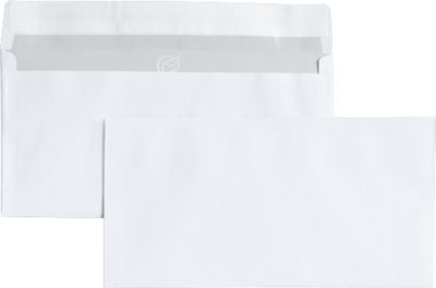 Briefumschläge, DIN lang, ohne Fenster, haftklebend, 25 Stück