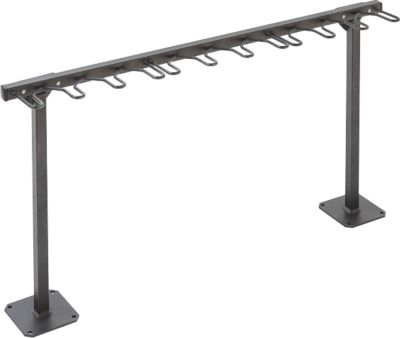 Bügelparker Mottez M509S, 1-seitig, für bis zu 9 Tretroller, B 1190 x T 200 x H 590 mm, Stahl pulverbeschichtet, anthrazit
