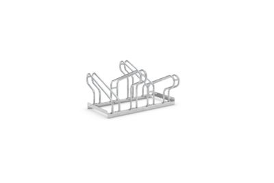 Bügelparker WSM, 2-seitig, für Reifen bis B 55 mm, B 700 x T 3200 x H 500 mm, Stahl feuerverzinkt, 4 Einstellplätze, zerlegt