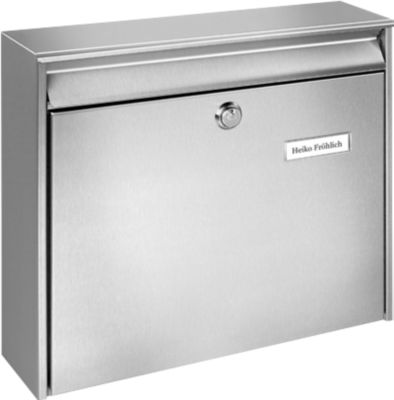 Burg Wächter Briefkasten Borkum, Edelstahl, Einwurf DIN C4, mit Öffnungsstopp