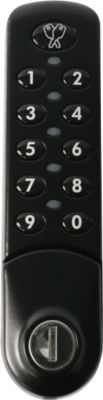 C+P Elektronisches Zahlenschloss, Vierstellige Zahlenkombination, Eurolocks 3780, schwarz
