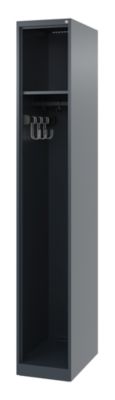 C+P Feuerwehrspind Evolo, Modell EXPERT, 1 Abteil, B 300 x T 500 x H 1850 mm, Bodengleiter, anthrazitgrau RAL 7016