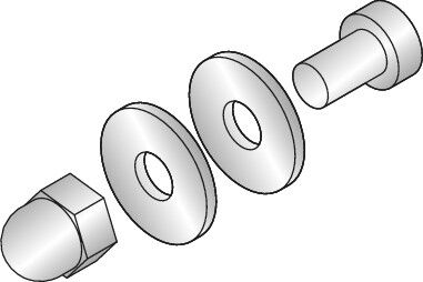 C+P lockeraansluitset voor Evolo Plus lockers, metaal, zilver