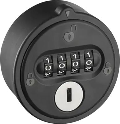 C+P Mechanisches Zahlenschloss WF 2112, vierstellige Zahlenkombination, schwarz