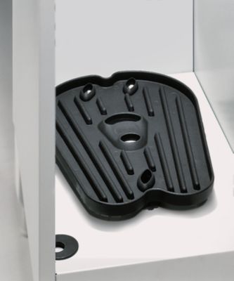 C+P schoenenbak voor lockers, gemaakt van kunststof, zwart