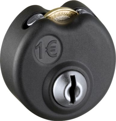 C+P WF-Lock statiegeldslot, voor 1 euromunt, zwart