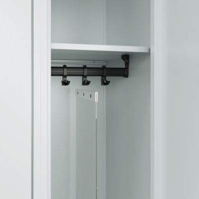 Cloison de séparation pour casiers C+P Evolo PLUS, coulissante et pivotante, L 300 x P 3 x H 1210 mm, transparente