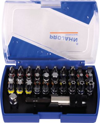 Color-Bit-Box Projahn, 1/4" Größe, in Kunststoff-Box, 32-tlg.
