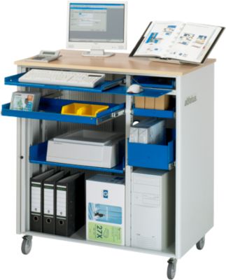 Computer-Station adlatus Typ 6001, B 1030 x T 660 x H 1100 mm, fahrbar