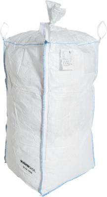 Containersack Schäfer Shop Genius Big Bag, mit Ein-/Auslauf, bis 1,25 t, 4 Hebeschlaufen, 1 Stück, B 900 x T 900 x H 1750 mm, weiß