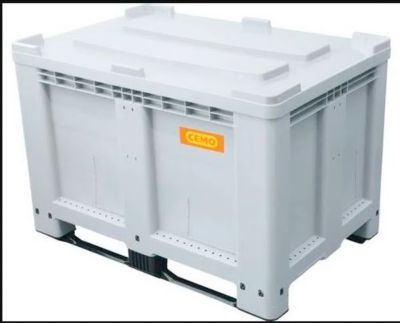 Deckel Cemo, für Logistikbox 300 l, lebensmittelecht, Polyethylen, grau