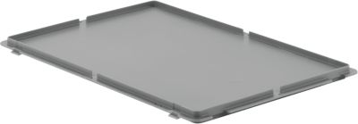 Deckel, für Kasten im EURO-Mass der Serie MF und LTF, mit Haken, lichtgrau