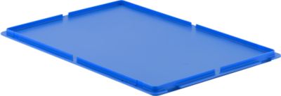 Deckel, für Kasten im EURO-Maß der Serie MF und LTF, ohne Haken, blau