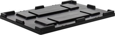 Deckel für Transport- und Stapelbehälter Noah mit Volumen 354 oder 535 l, B 1200 x T 800 x H 70 mm, schwarz