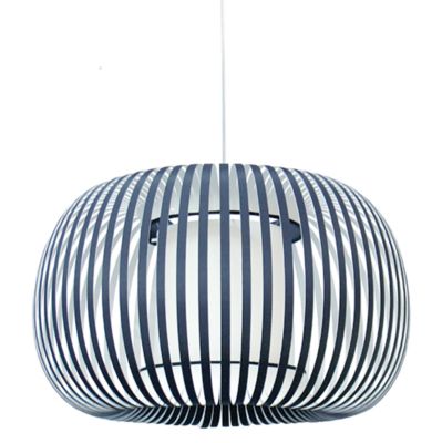 Deckenleuchte ESTENO, Ø 600 mm, blau, Textil/PVC, E27, meet by paperflow