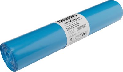 Deiss Abfallsäcke, 70 Liter, Recycling-LDPE, B 575 x H 1000 mm, blau, 250 Stück