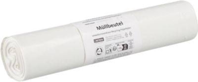 Deiss Müllbeutel, 20 l, Stärke 25 µ, LDPE, weiß, 25 Stück