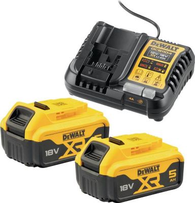 DEWALT Akku-Starter-Set DCB1104P2, 18V 5Ah XR-Schiebe-Akkus