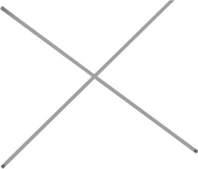 Diagonaalkruis voor basis- en aanbouwstelling, passend voor stellingbreedte 1500 mm