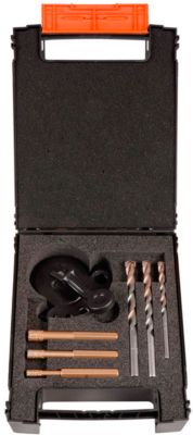 Diamantbohrer-Set Projahn 3-in-1, 7-teilig, Bohrer mit Ø 6/8/10 mm, Anbohrhilfe, f. Maschinen mit 3-Backen-Bohrfutter