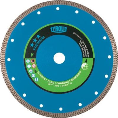 Diamanttrennscheibe Premium D.125mm Bohr.22,23mm Fliesen 10mm