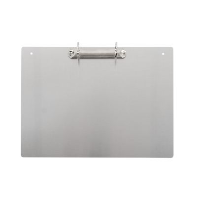 Djois Ringbuchbrett, A4, nur horizontal verwendbar, 2-Ring-Mechanik, bis 250 Blatt, magnetisch, Recycling-Aluminium, silbergrau