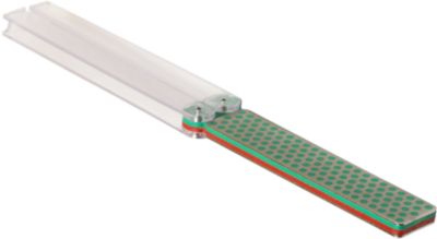 DMT Diamantschärfer DiaFold, kegelförmig, doppelseitig fein 25 µ/extrafein 9 µ, trocken & mit Wasser verwendbar, Klappgriffe, L 240 mm, rot-grün