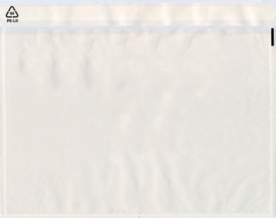 Dokumententasche/Lieferscheintasche SecurePack Premium, C5, ohne Aufdruck, selbstklebend, wasserfest, LDPE & Kraftpapier, transparent, 500 Stück
