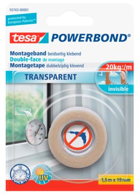 Doppelseitiges Klebeband tesa Powerbond® Transparent
