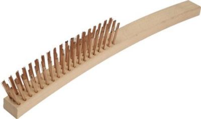 Drahtbürste L.350mm Zinnbronzedraht 0,3mm 3-reihig funkenfrei