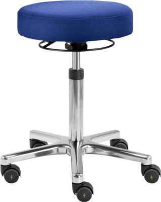 Drehhocker TEC basic IS 1999_ESD, ESD-leitfähig, höhenverstellbar, ergonom. Polster-Sitz, wasserblau