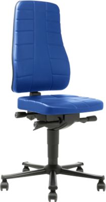 Drehstuhl All-in-One 9643, Kunstlederpolster, blau
