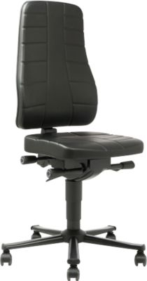 Drehstuhl All-in-One 9643, Kunstlederpolster, schwarz