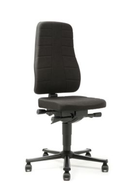 Drehstuhl All-in-One 9643, Stoffpolster, schwarz