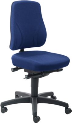 Drehstuhl All-In-One Trend 9633, mit Rollen, Stoffpolster, Duotec blau