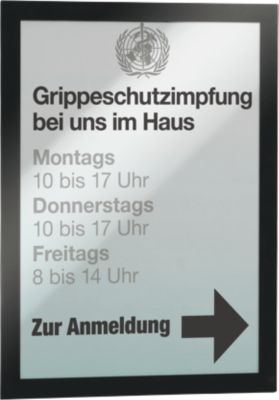 Durable Inforahmen Duraframe, DIN A4, 2 Stück, schwarz