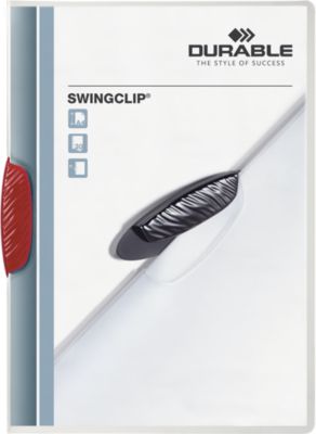 Durable Klemmmappe Swingclip, DIN A4, PP, mit Clip, rot