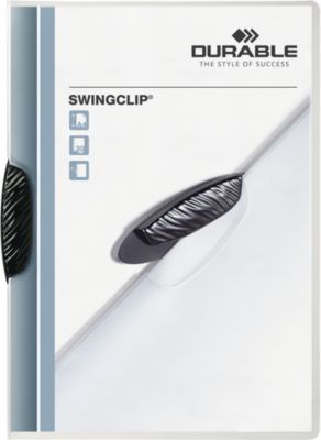 Durable Klemmmappe Swingclip, DIN A4, PP, mit Clip, schwarz