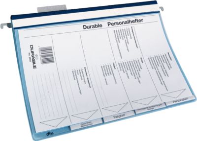 Durable Personalhefter, DIN A4, 5 Fächer, blau
