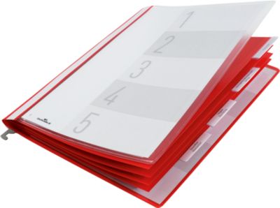 Durable Personalhefter, DIN A4, 5 Fächer, rot