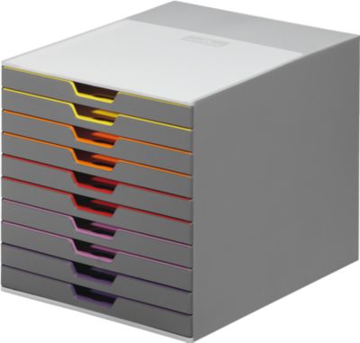 Durable Schubladenbox Varicolor, 10 Schübe, DIN C4, grau/anthrazit