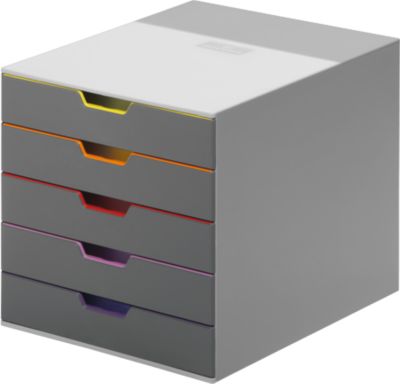 Durable Schubladenbox Varicolor, 5 Schübe, DIN C4, grau/anthrazit