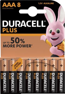 DURACELL® Batterien Plus, Micro AAA, 1,5 V, 8 Stück