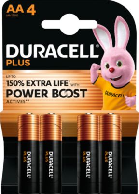 DURACELL® Batterien Plus, Mignon AA, 1,5 V, 4 Stück