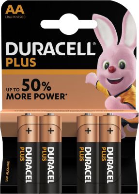 DURACELL® Batterien Plus, Mignon AA, 1,5 V, 4 Stück