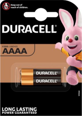 DURACELL® Batterien, Spannung 1,5 V, AAAA, Alkaline, 2 Stück in Blisterpack