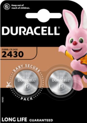 Duracell Lithium Knopfzelle Duralock Power Preserve, CR2430, 3 V, im Retail Blister, 2 Stück
